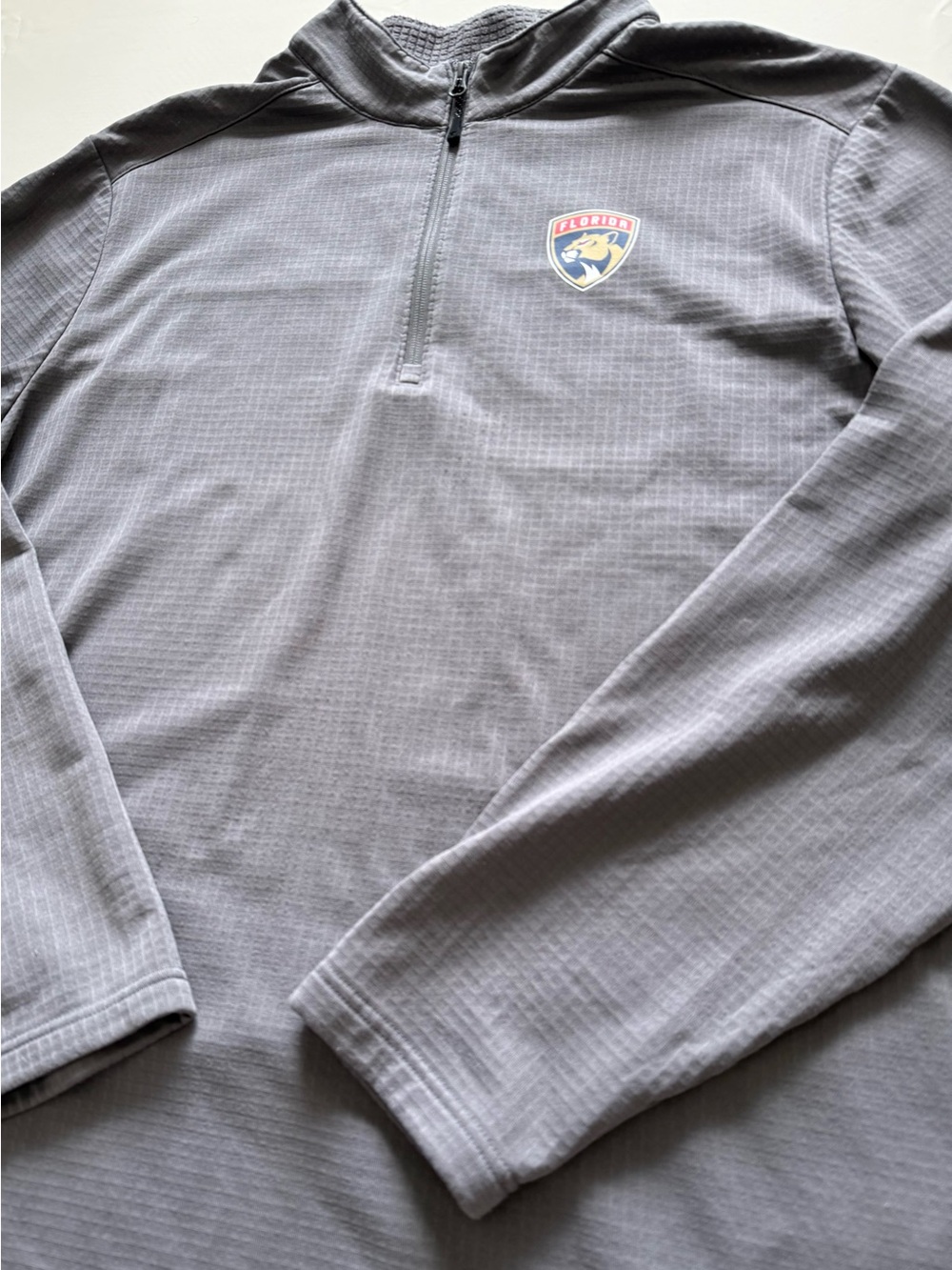 Fanatics Authentic Pro Florida Panthers Men's Gray Quarter-Zip Sweater - 2XL